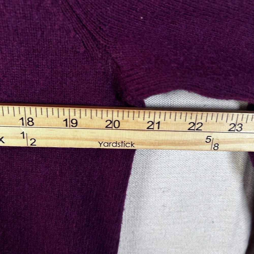J. Crew Lambswool Blend Raglan Crewneck Sweater Burgundy Maroon Women's Size M - Picture 5 of 7